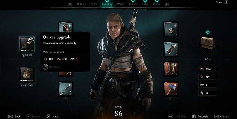 Assassin's Creed Valhalla upgrade quiver