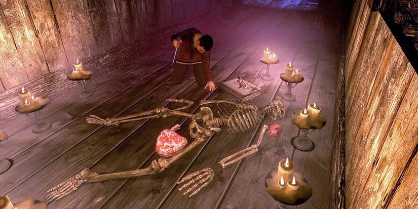 Skyrim Aventus Aretino doing the Black Sacrament