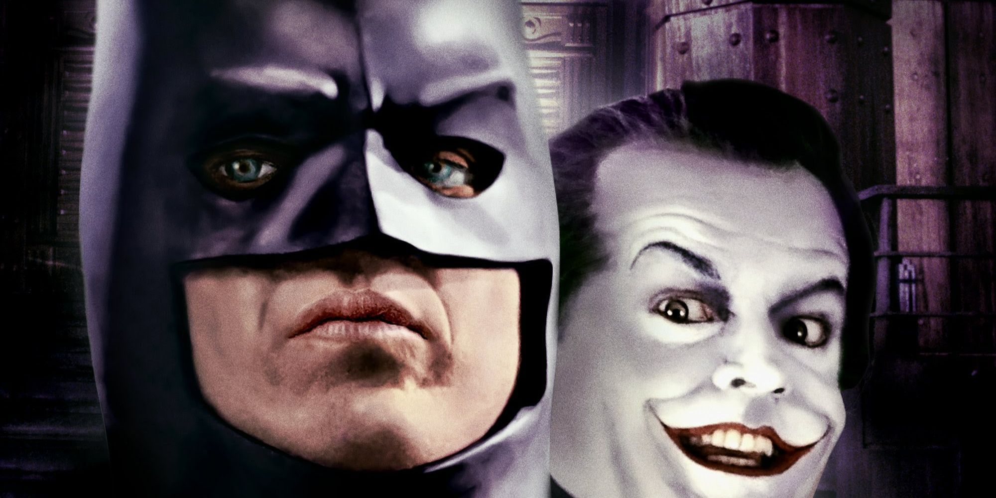 Batman and the Joker from a theatrical poster for the original Batman film