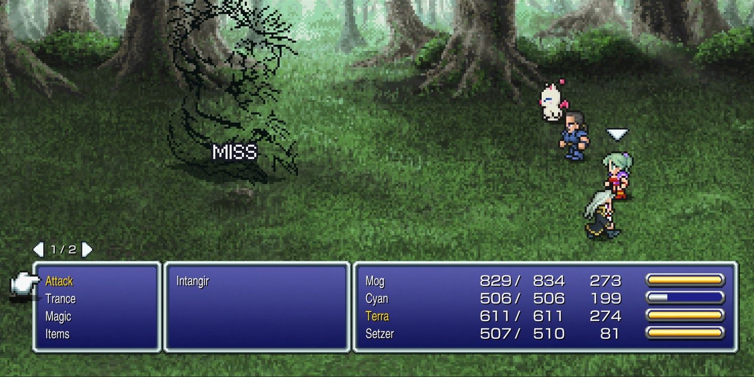 Battle in Final Fantasy 6 Pixel Remaster