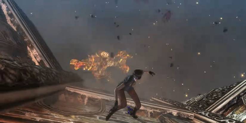 Bayonetta in a police uniform outfit