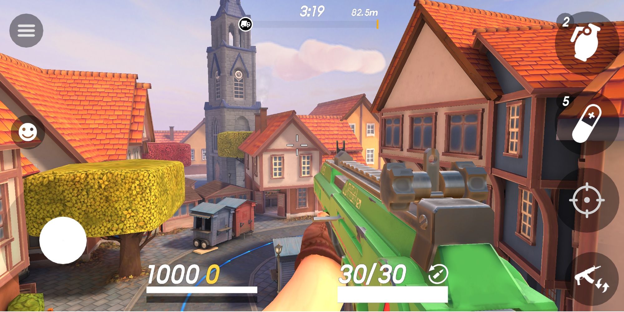 Best FPS Games on Mobile - Guns of Boom - Player hunts for enemies in a vibrant map