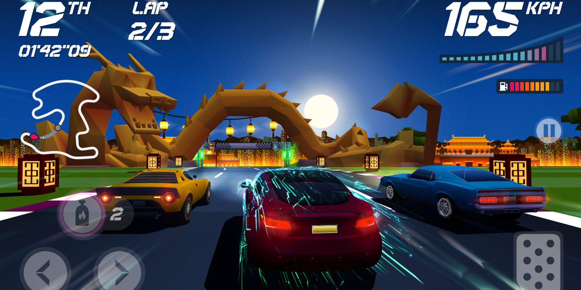 Best Racing Games on Mobile - Horizon Chase - World Tour - Player races across the streets of China
