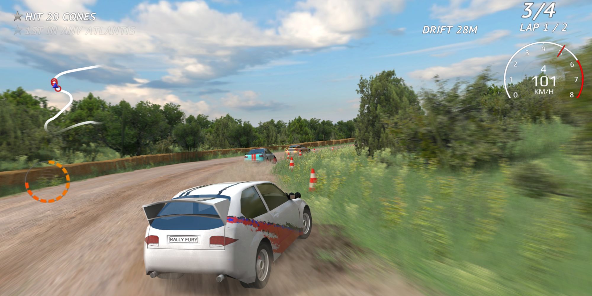 Best Racing Games on Mobile - Rally Fury - Extreme Racing - Player drifts on mud track