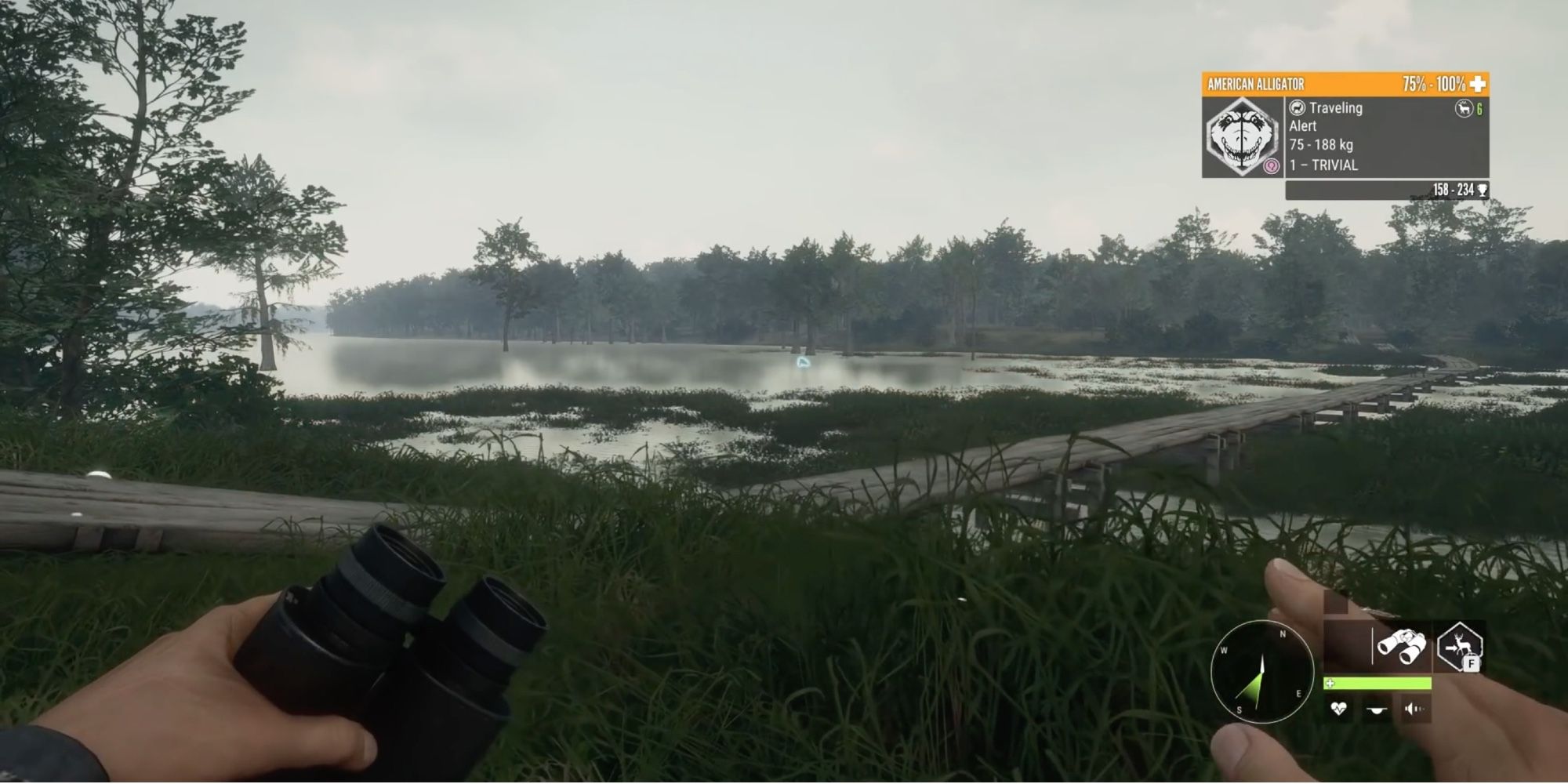 Best Reserves in TheHunter - Call of the Wild - Mississippi Acres Preserve - Player looks around the region for game
