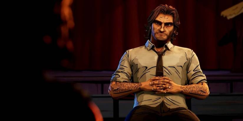 Bigby Wolf sitting in a group therapy session in The Wolf Among Us 2