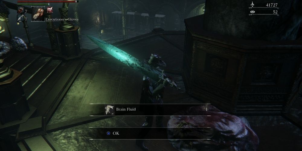 Bloodborne Second Brain Fluid Acquisition on the middle platform in the Research Hall 