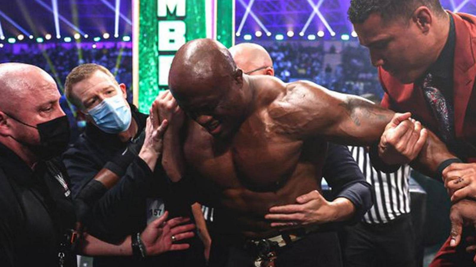 Bobby Lashley Injured Elimination Chamber
