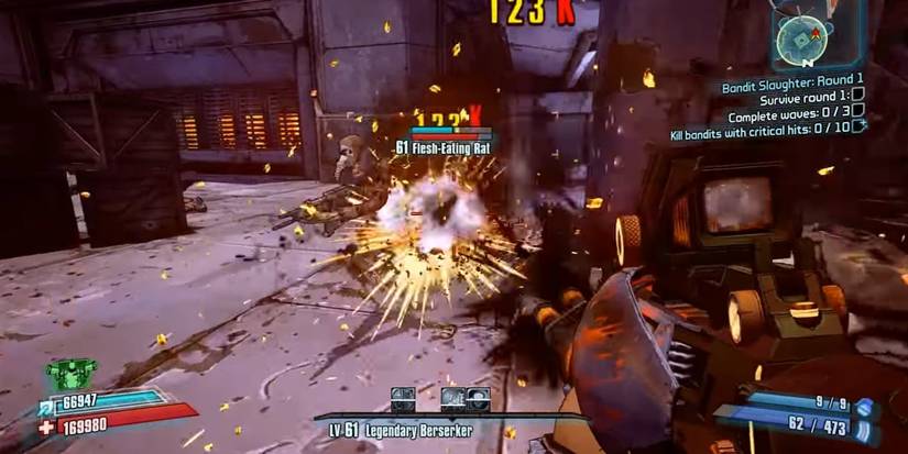 Borderlands 2 Ogre being fired at enemy
