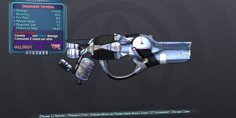 Borderlands 2 Tiny Tina Florentine stat card