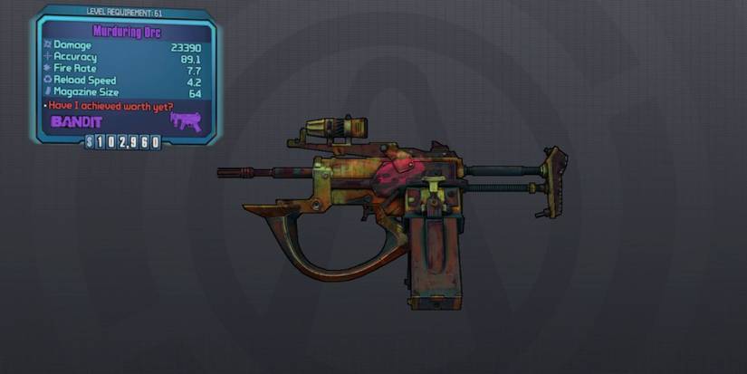 Borderlands 2 Tiny Tina Orc gun stat card