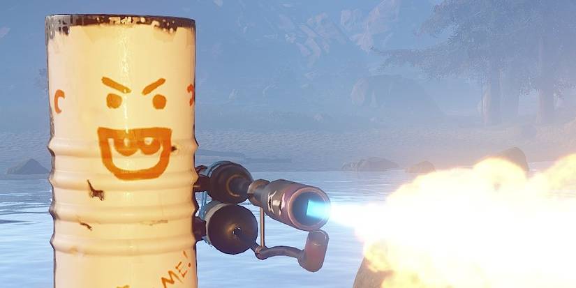 An activated Flame Trap in Rust.