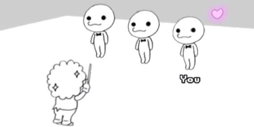 The Glee Club minigame from Rhythm Heaven Megamix