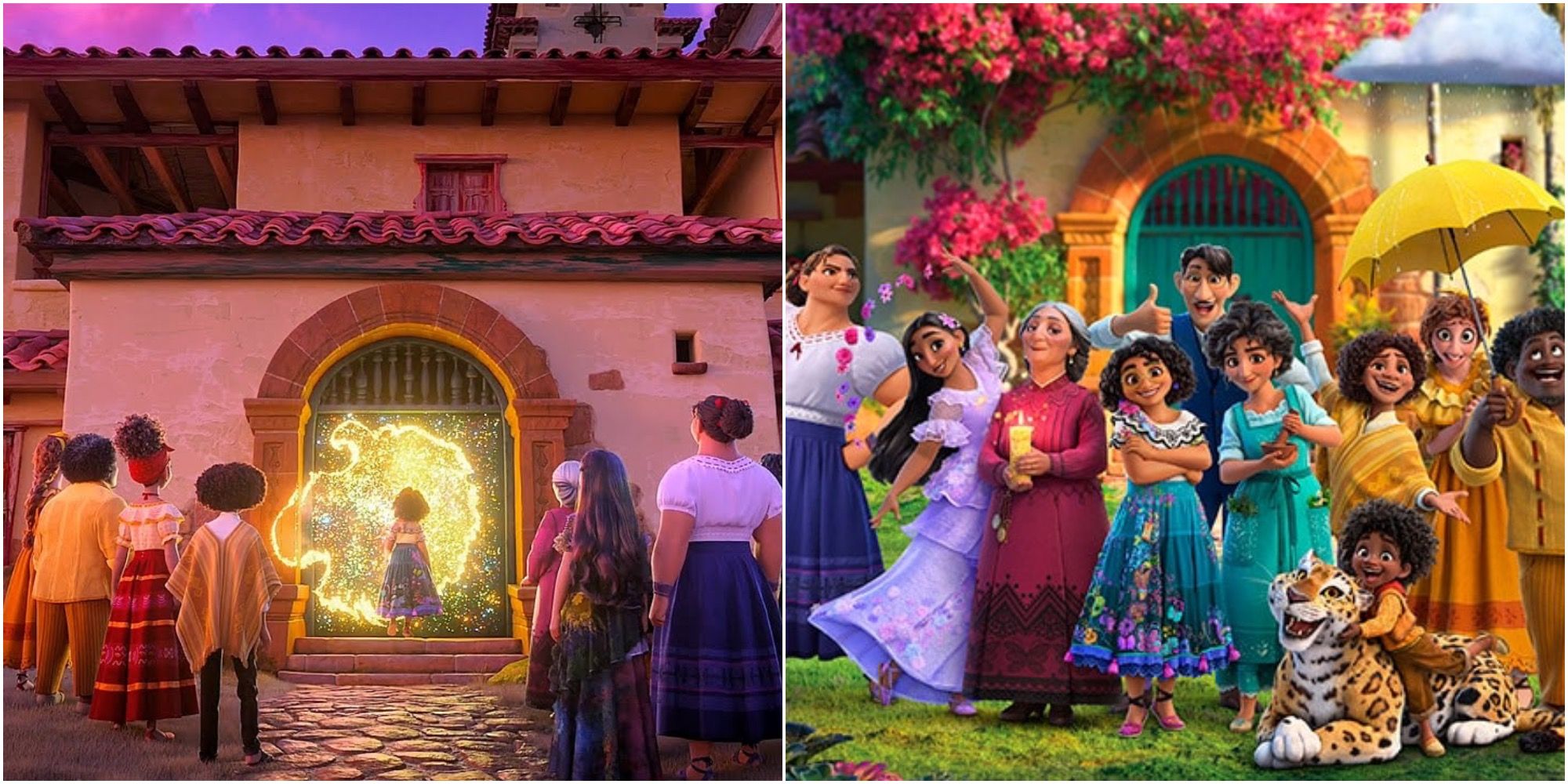 Collage Of Encanto Final Scene Of The Whole Family
