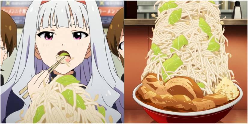 Collage Of The Idolm@ster's Takane Shijou Enjoying Ramen