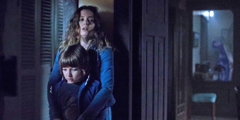 Azhy Robertson playing Oliver and Gillian Jacobs playing Sarah in Come Play