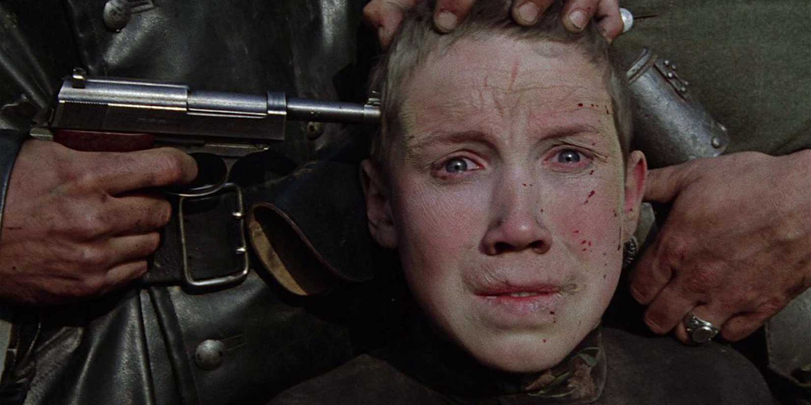 A still of a child prisoner in Come and See