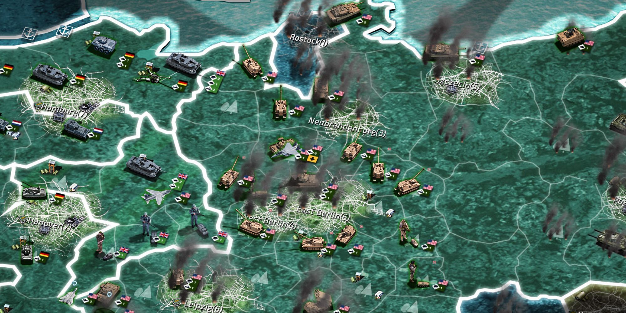 Conflict of Nations World War 3 map gameplay