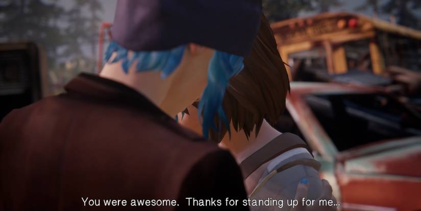 Chloe talking to Max about Frank in the Junkyard during Episode 2 of Life is Strange