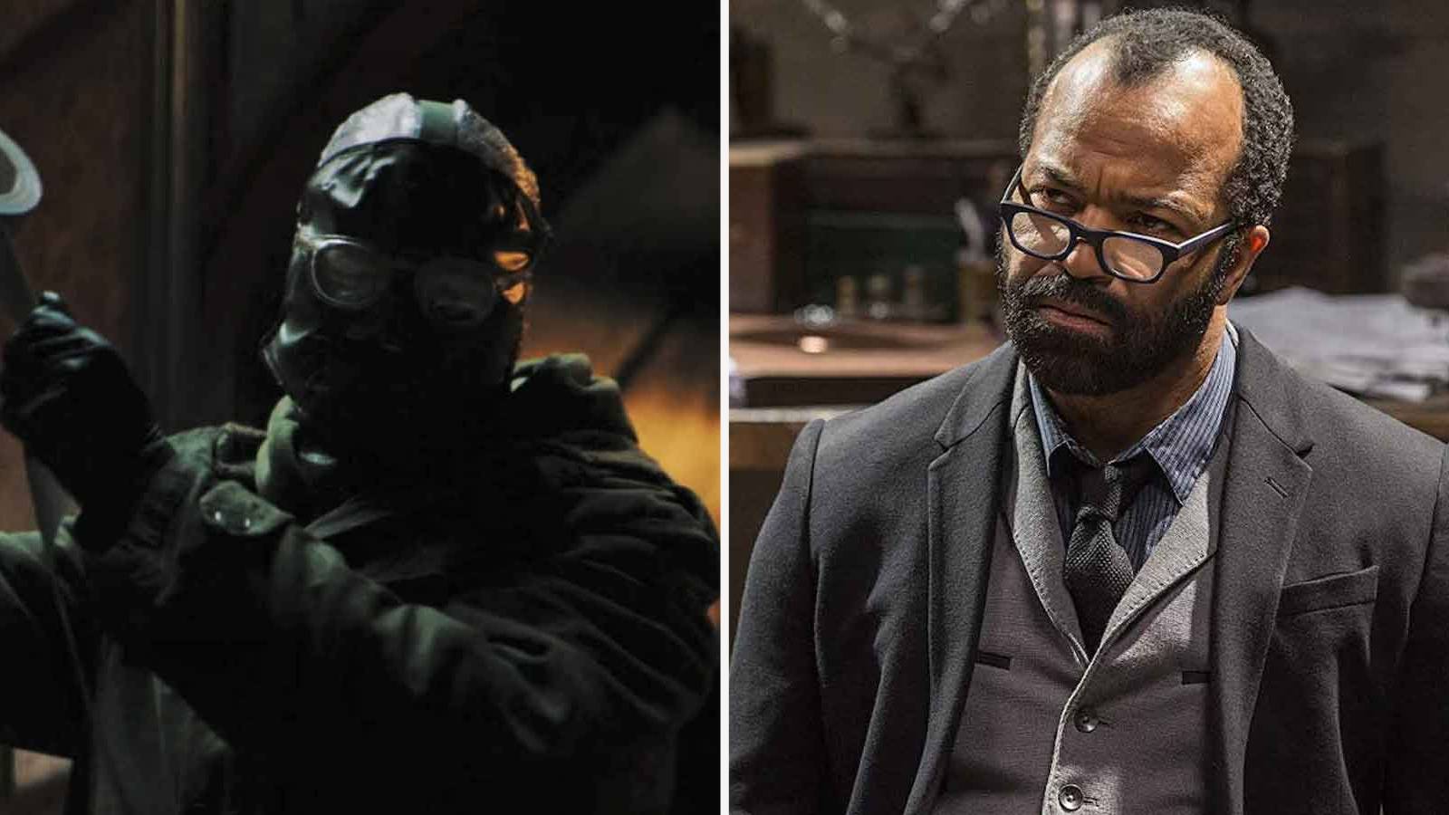 Paul Dano and Jeffrey Wright in The Batman