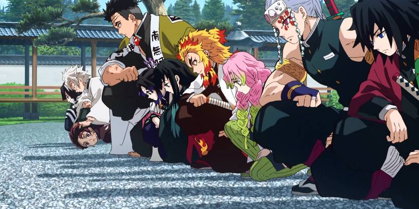 Demon Slayer - All The Hashira Bowing To Ubuyashiki