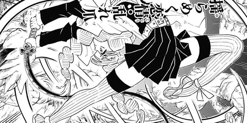 Demon Slayer - Mitsuri In A Pose That Shows Off Her Flexibility