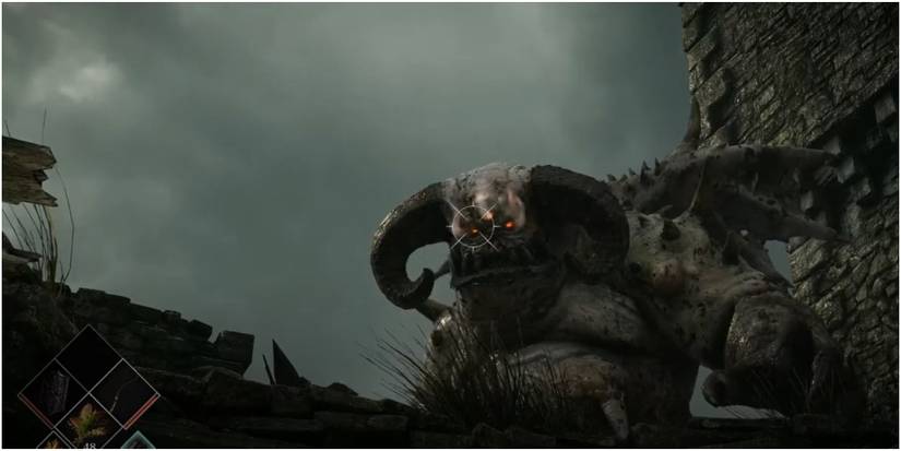 Demon's Souls Cheesing The Vanguard From A Hole In The Ground