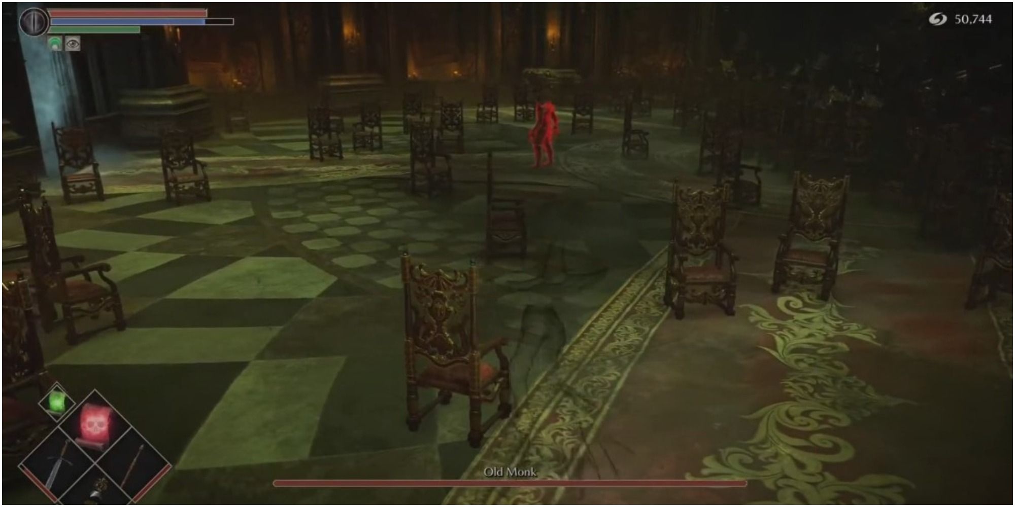 Demon's Souls Using Invisibility To Sneak Around The Old Monk