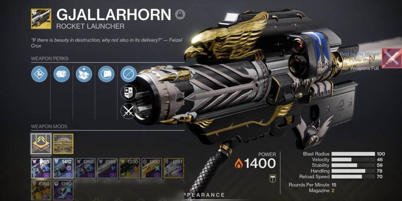Destiny 2 Gjallarhorn Detail Screen