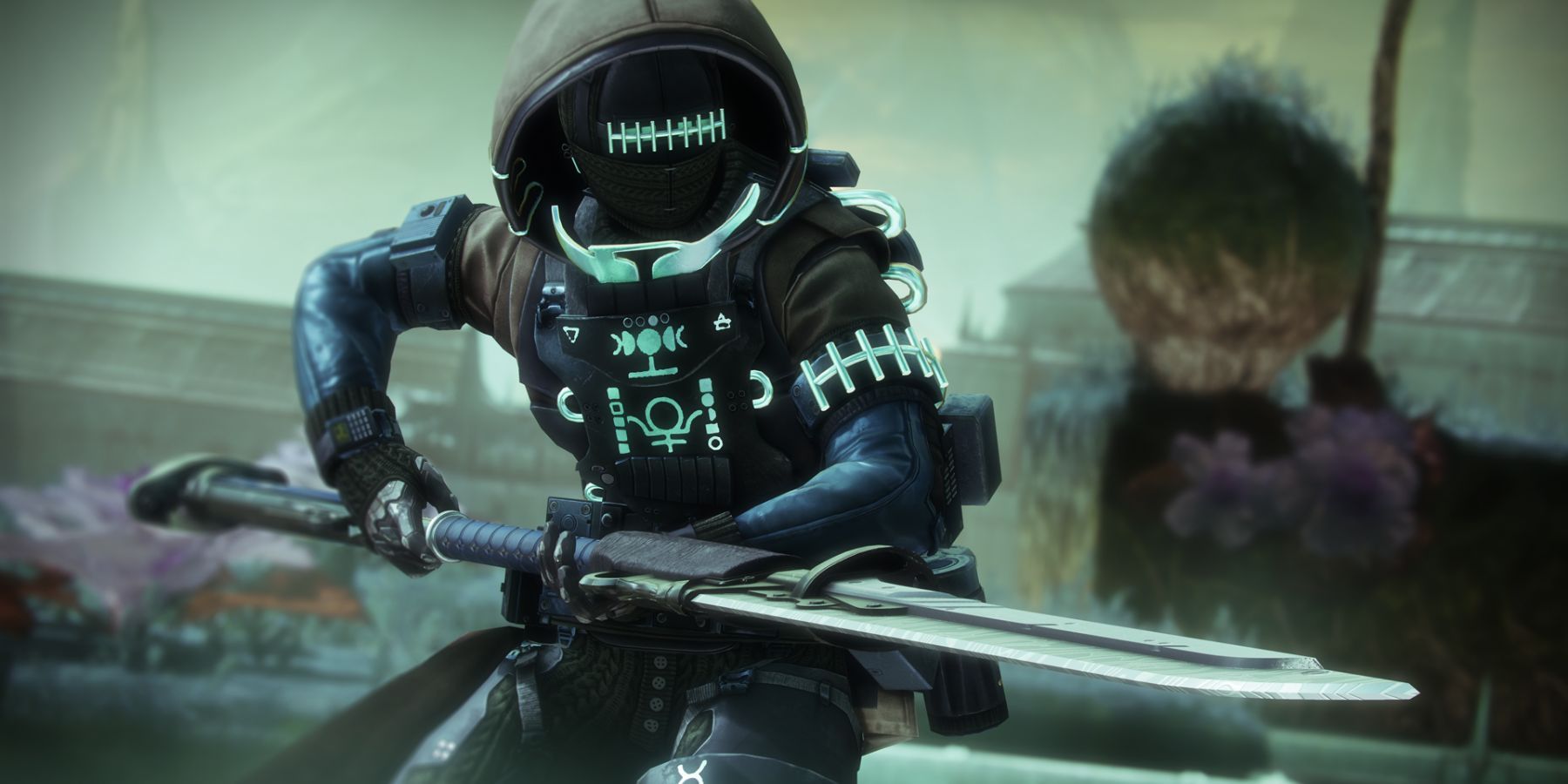 Destiny 2 Hunter In Witch Queen Armor Holding The Glaive