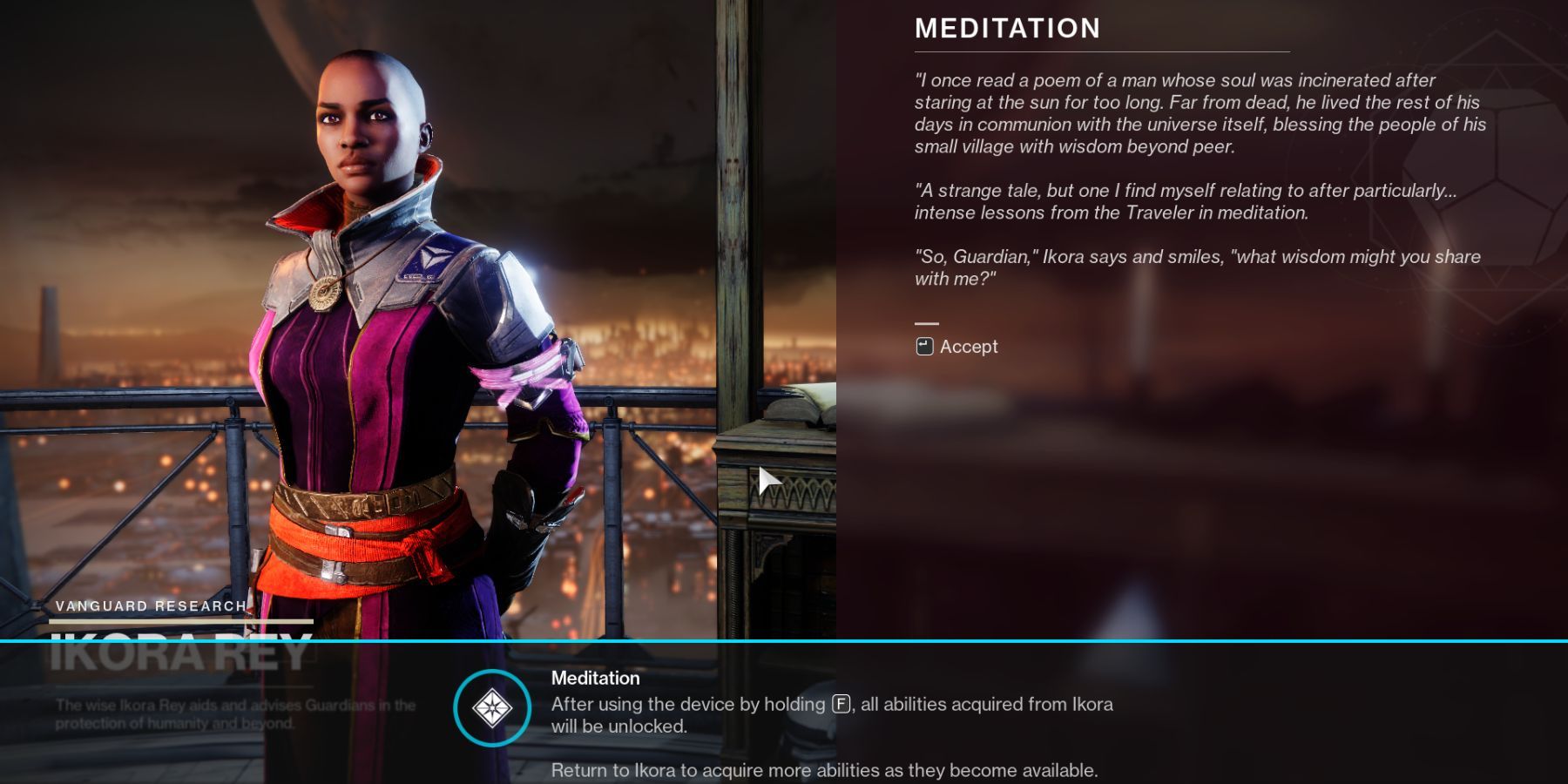 Destiny 2 Ikora Meditation Quest