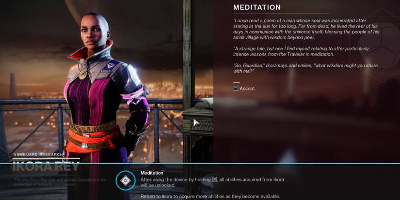 Destiny 2 Ikora Meditation Quest