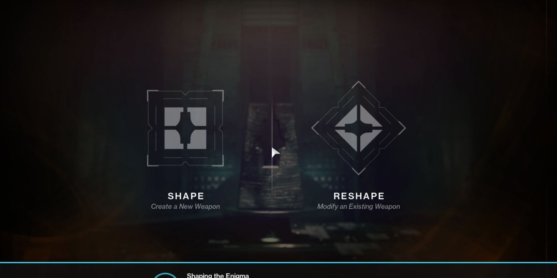 Destiny 2 Shape And Reshape Weapon Crafting Screen