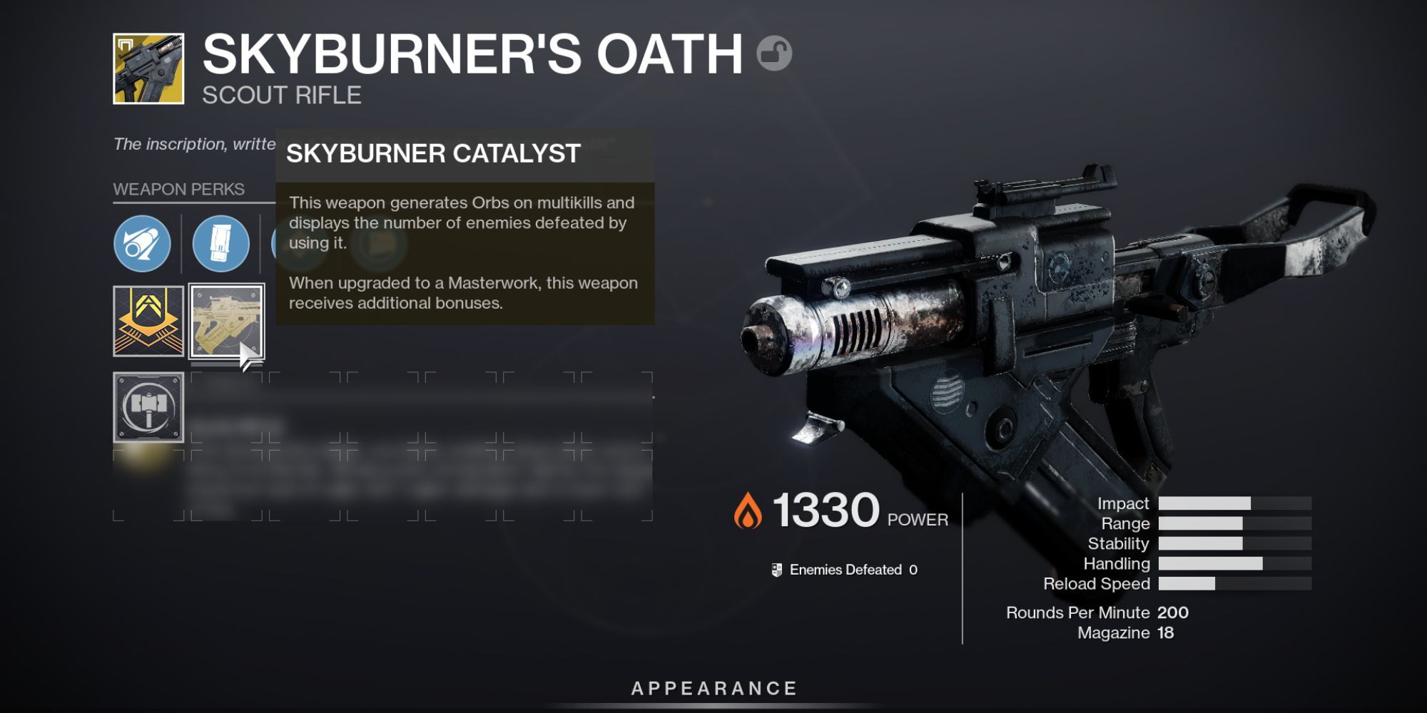 Destiny 2 Skyburners Oath And Its Catalyst