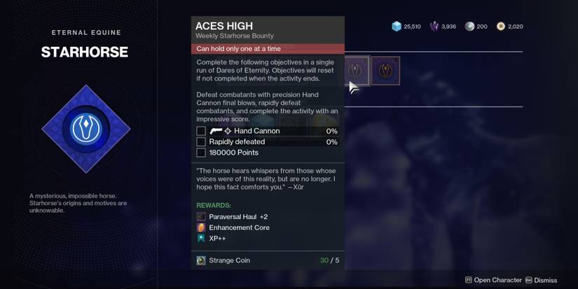 Destiny 2 Starhorse Bounty