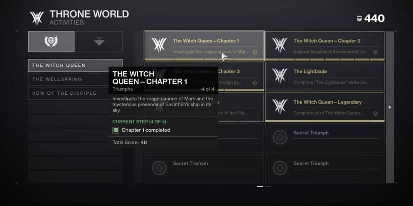 Destiny 2 The Witch Queen Chapter 1 Triumph