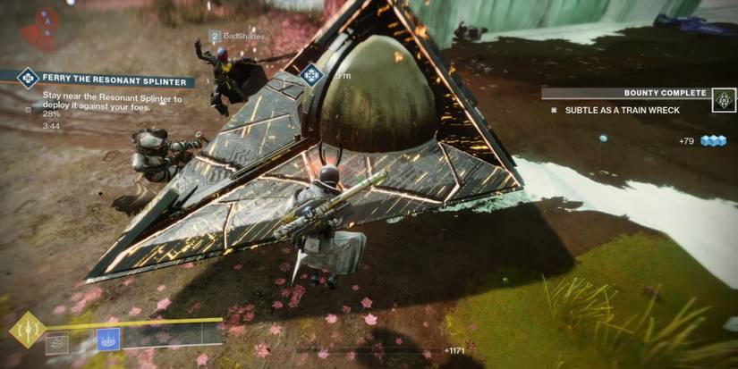 Destiny 2 The Witch Queen Player Throwing Resonant Charge On Payload