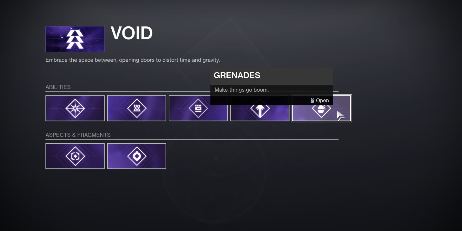 Destiny 2 Void Subclass Options