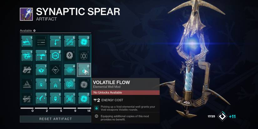 Destiny 2 Volatile Flow Artifact Mod