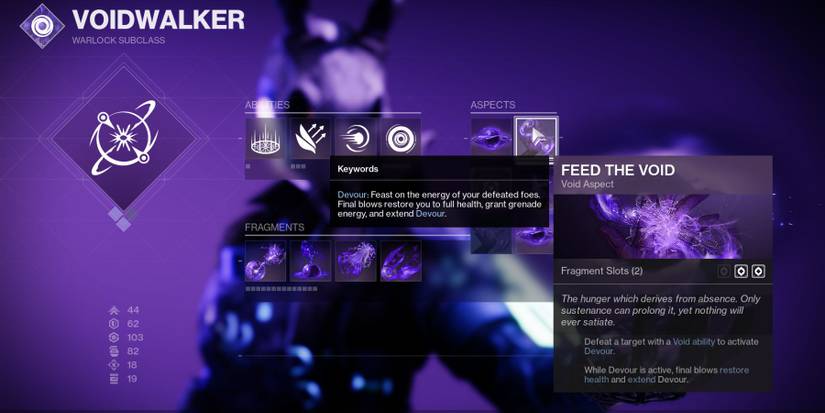 Destiny 2 Warlock Void Feed The Void Aspect