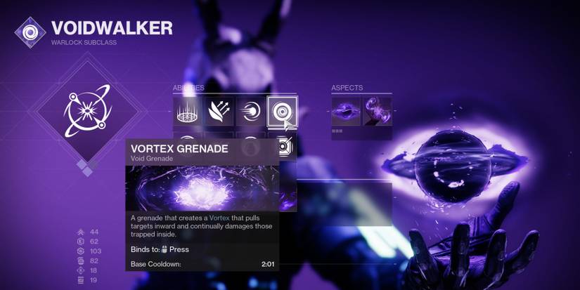 Destiny 2 Warlock Void Vortex Grenade