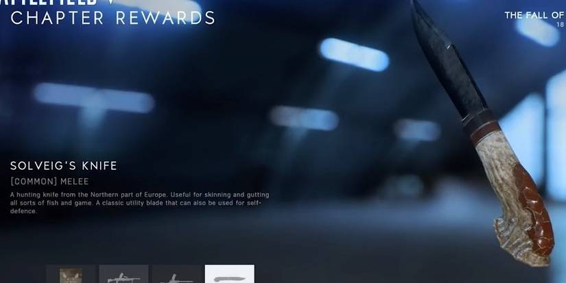 Solveig's Knife as a Chapter Reward in Battlefield 5.