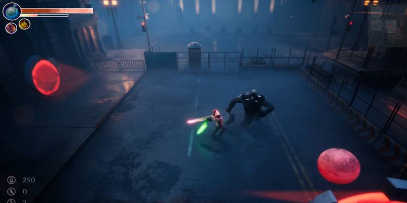 Dreamscaper - The player using two melee weapons.