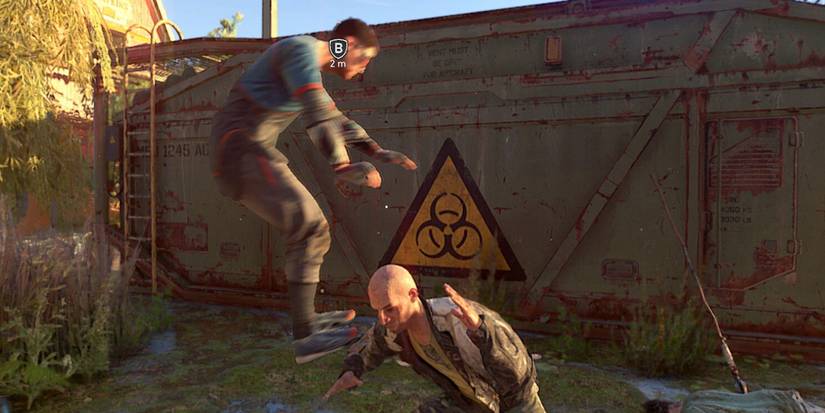 Dying Light 2 - Aiden Caught Mid-Vault