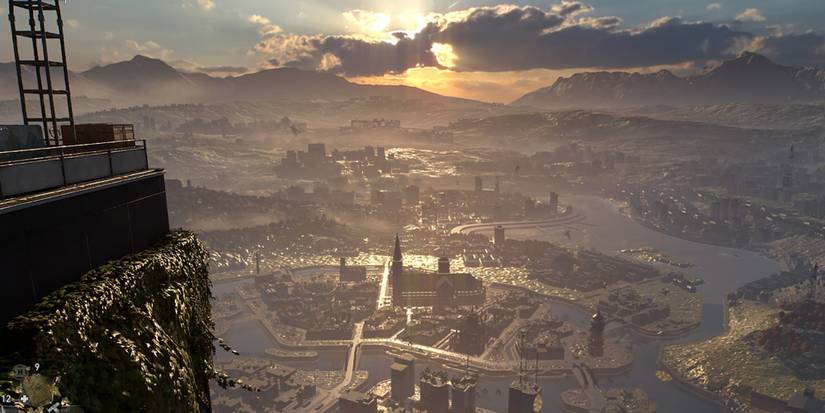 Dying Light 2 - An Overview Of The City From The Highest Building In-Game