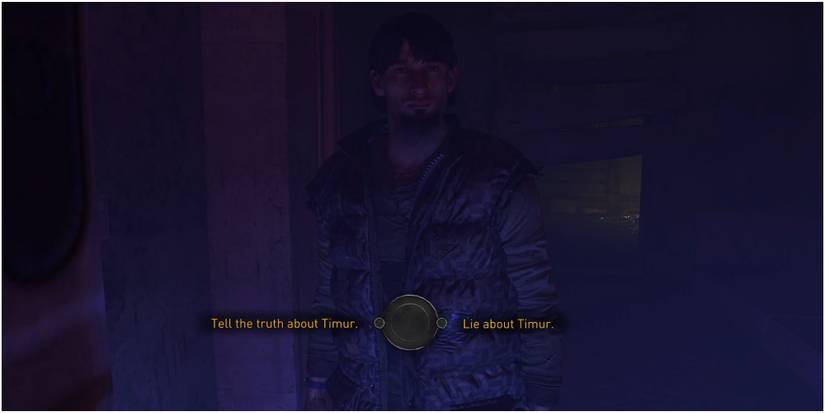 Dying Light 2 Choosing Whether To Tell The Truth Or Lie About Timur