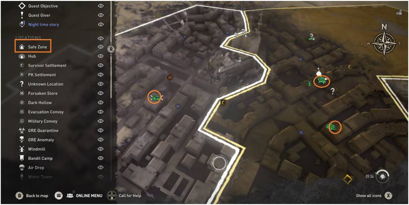 Dying Light 2 Finding Safe Zones On The Map