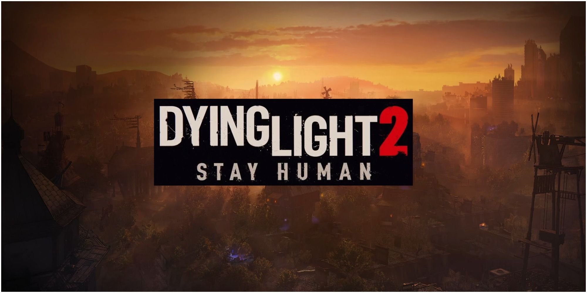Dying Light 2 Logo Over City Background