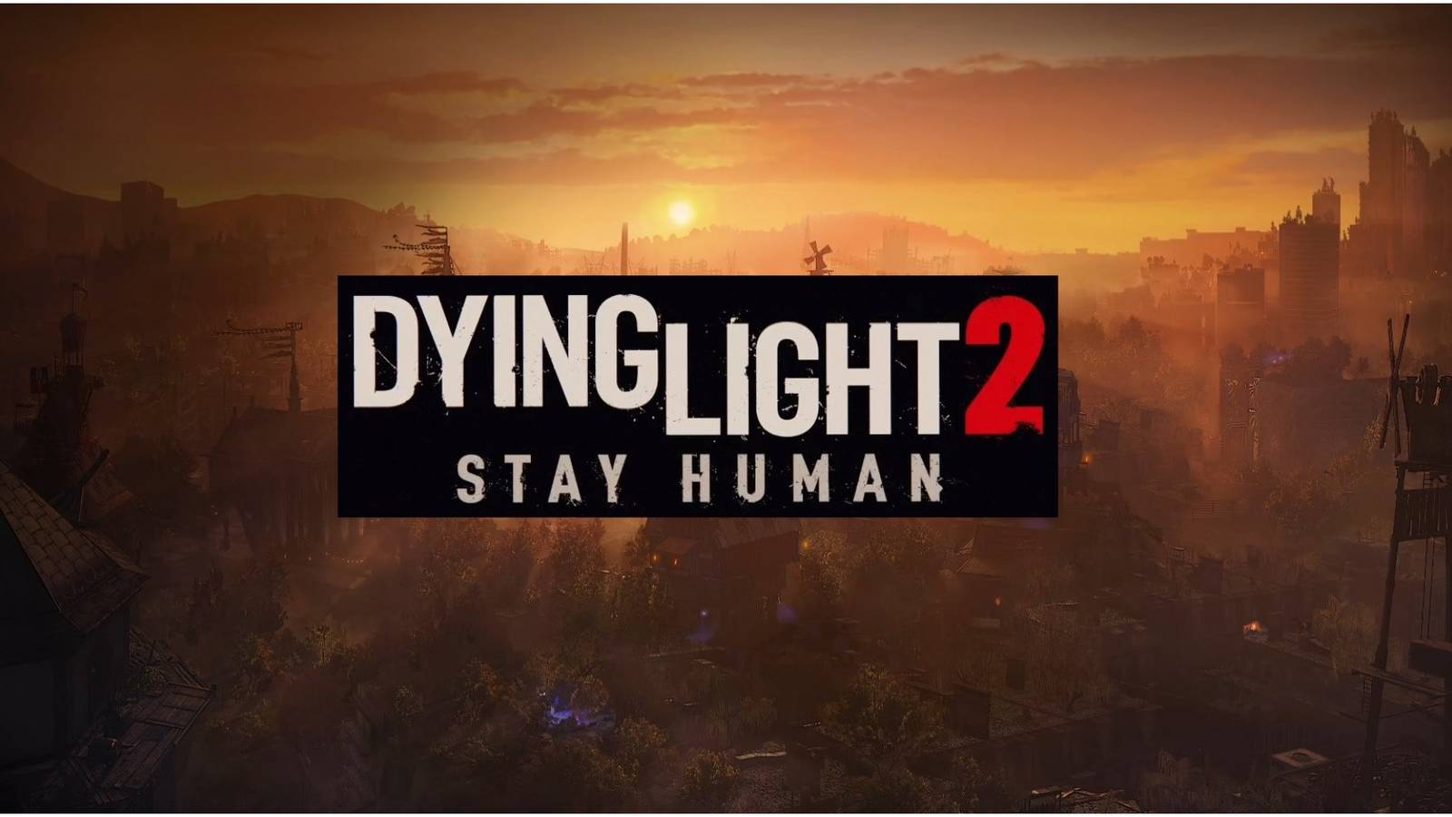 Dying Light 2 Logo Over City Background