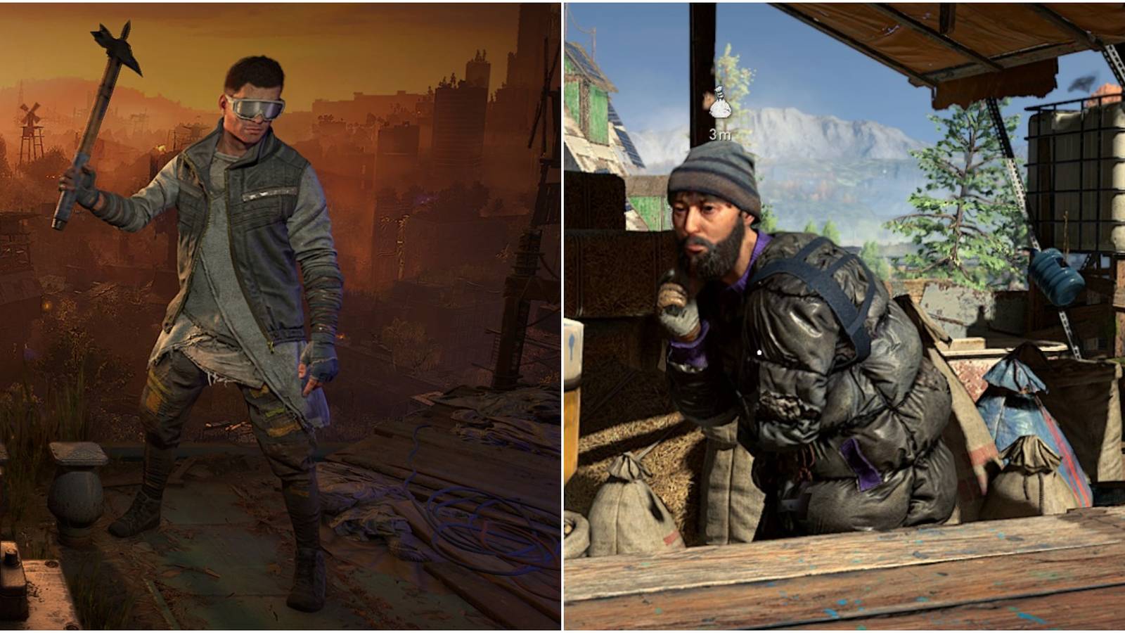 Dying Light 2 Modify Weapons Collage Aiden With Hammer And Trader